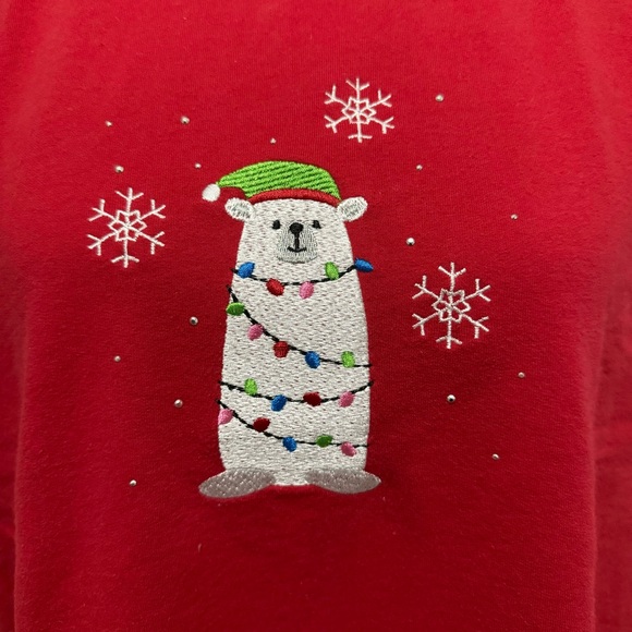 Vintage Embroidered Polar Bear Sweatshirt - Picture 3 of 9